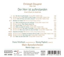 Christoph Graupner (1683-1760): Arien &amp; Duette für die Osterzeit - "Der Herr ist auferstanden", CD