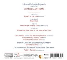 Johann Christoph Pepusch (1667-1752): Geistliche Werke "Chandos Anthems", CD