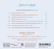 Johann Sebastian Bach (1685-1750): Kammermusik-Bearbeitungen für Oboe - "Bach's Oboe", CD