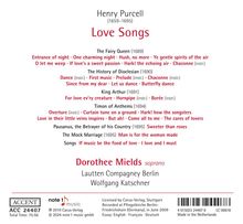 Henry Purcell (1659-1695): Lieder "Love Songs", CD