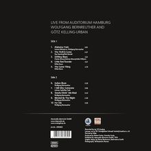 Texte: "LIVE FROM AUDITORIUM HAMBURG", "WOLFGANG BERNREUTHER AND GÖTZ KELLING-URBAN", Trackliste mit Zeiten und Künstlern.