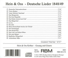 Hein &amp; Oss: Deutsche Lieder 1848/49, CD