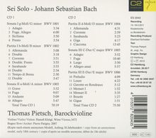 Johann Sebastian Bach (1685-1750): Sonaten &amp; Partiten für Violine BWV 1001-1006, CD