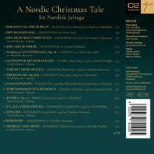 "A Nordic Christmas Tale. En Nordisk Julsaga." enthält eine Liste von 15 Musiktiteln, Uhrzeiten, Künstler- und Arrangiernamen.