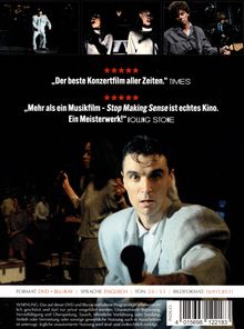 The Talking Heads: Stop Making Sense (OmU) (Blu-ray &amp; DVD im Digipack), 1 Blu-ray Disc und 1 DVD