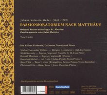 Johann Valentin Meder (1649-1719): Matthäus-Passion, CD