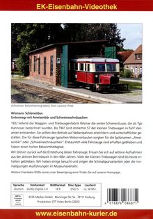 EK-Eisenbahn-Videothek: Wismarer Schienenbus mit Spitznamen "Ameisenbär" und "Schweineschnäuzchen". Webseite unten.