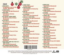 CD 01 und CD 02 mit Liedtiteln von Künstlern wie Dean Martin, Elvis Presley, Frank Sinatra und mehr. Oben Ornamente.