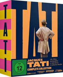 "JACQUES TATI COMPLETE COLLECTION" steht groß, daneben eine Person von hinten in einem langen Mantel.