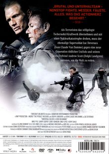 „BRUTAL UND UNTERHALTSAM – NONSTOP FIGHTS, MESSER, FÄUSTE“. Angeteaserter Actionfilm mit bewaffneten Männern im Schnee.