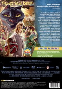 „Roots Run Deep“, „Herz, Humor und wunderschöne Animationen“, „Special Features“, verschiedene Tiere in Sportkleidung.