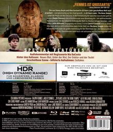 "Fiennes ist grossartig": Szenenbilder, HDR Werbung, FSK 18 Hinweis. 28 Years Later: The Bone Temple, diverse Texte und Infos.