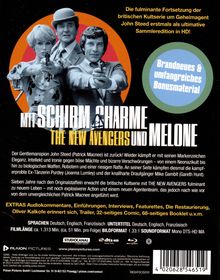 Mit Schirm, Charme und Melone: The New Avengers. Brandneues Bonusmaterial. Drei Personen zielen mit Pistolen.