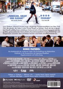 "FUNKELND, SMART UND ELEGANT" und "FESSELND". Frau überquert belebte Straße. Darunter Szenen mit Paaren; Bonus-Features erwähnt.