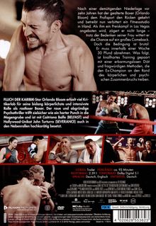 Oben links Text über Orlando Blooms Rolle als Boxer. Darunter weitere Infos zum Film und Kritikerlob. Unten: Filmbilder, Logos.