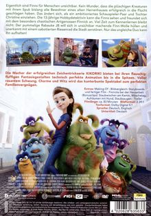 Texte oben: Geschichte über unsichtbare Kreaturen in einem Herrenhaus und ihr Abenteuer mit Christine. Unten: Infos zur Animation.