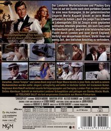 Der Text beschreibt einen Film über Gary Fenn, einen Werbefachmann, der in einen Mordver-dacht gerät. Darunter sind Filmszenen.