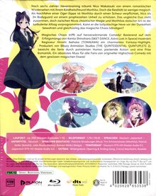 Texte: "Nach sechs Jahren Hexentraining träumt Nico Wakatsuki von...", "Laufzeit: ca. 290 Minuten...", "FSK 12". Illustration von Charakteren aus einem Anime, Hauptfigur in schwarzem Kleid.