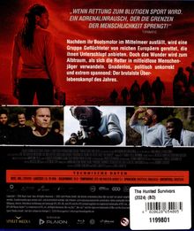 Text: „Wenn Rettung zum blutigen Sport wird. Ein Adrenalinkick, der die Grenzen der Menschlichkeit sprengt!“ Filmcover.