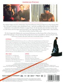 American Psycho (Blu-ray &amp; DVD im Mediabook), 1 Blu-ray Disc und 2 DVDs