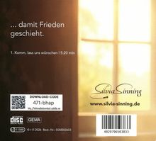 "... damit Frieden geschieht. 1. Komm, lass uns wünschen | 5:20 min." QR-Code, Download-Code 471-bhap, Link hofomediadownload.codfile.net. Rechts ein Fenster mit hellem Licht.