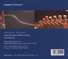 Antonio Vivaldi (1678-1741): Sonaten für Fagott und Basso, CD