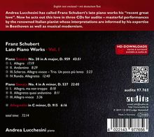 Franz Schubert (1797-1828): Späte Klavierwerke Vol.1, CD