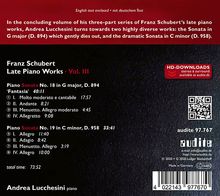 Franz Schubert (1797-1828): Späte Klavierwerke Vol.3, CD