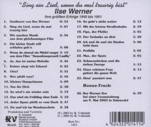 Ilse Werner: Sing ein Lied, wenn Du mal traurig ., CD