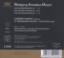 Wolfgang Amadeus Mozart (1756-1791): Sämtliche Klavierkonzerte, 2 DVDs