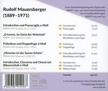 Rudolf Mauersberger (1889-1971): Orgelwerke, CD