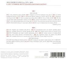 Melchior Vulpius (1570-1615): Motetten (6- bis 7-stimmig) aus Cantiones Sacrae I, 2 CDs