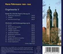 Hans Fährmann (1860-1940): Orgelwerke V, CD