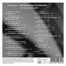 "ORGELMUSIK IM WANDEL DES KIRCHENJAHRES" von Andreas Marquardt. Enthält Werke von Schlick, Brahms, Bach u.a., 79:22 Min.