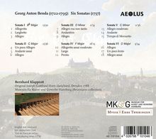 Georg Anton Benda (1722-1795): Cembalosonaten Nr.1-6 (1757), CD