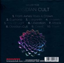 Titel: HOLLOW PEAK - OBSIDIAN CULT. Songliste: 1. From Ashes Rises A Crown bis 10. Town. Bild einer mehrfarbigen Blume.