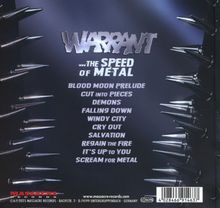 "WARRANT ...THE SPEED OF METAL. Songtitel: BLOOD MOON PRELUDE, CUT INTO PIECES, DEMONS, FALLING DOWN, WINDY CITY. Metallspitzen verziert."
