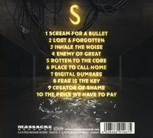 "S" oben, darunter: 1. Scream for a Bullet, 2. Lost & Forgotten, 3. Inhale the Noise, 4. Enemy of Great, 5. Rotten to the Core.