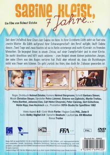 Sabine Kleist, 7 Jahre..., DVD