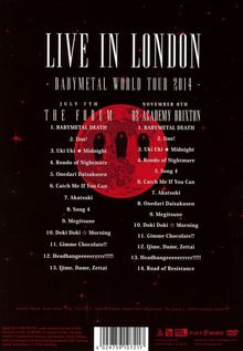 Babymetal: Live In London: Babymetal World Tour 2014, 2 DVDs