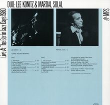 Lee Konitz &amp; Martial Solal: Live At The Berlin Jazz Days 1980 (remastered) (180g), LP