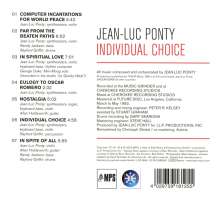 Jean-Luc Ponty (geb. 1942): Individual Choice, CD