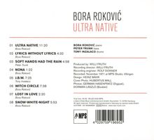 Album "Bora Roković Ultra Native". Titel mit Zeiten und Musikern. Design von HEINZ BÄHR. MPS Logo unten rechts.