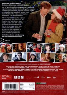 Oben: "Weihnachten in Shipton Abbott – Geschenke, Geheimnisse und falsche Fährten...". Unten: Szenenfotos und Personen.