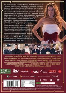 Text beschreibt ein festliches Ereignis bei den McGowans, wo ein Gastgeber tot aufgefunden wird. Ermittlungen nehmen eine unerwartete Wendung.