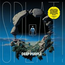 DEEP PURPLE, Album "SPLAT!". Illustration: Mensch in surrealer Felsenlandschaft, blauem Himmel.