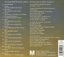 Giovanni Paolo Tomesini (geb. 1948): Oratorium "Die Herrlichkeit auf Erden" (auf Gryphius-Texte), CD