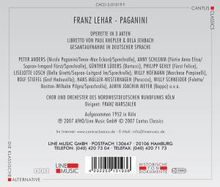 Franz Lehar (1870-1948): Paganini, 2 CDs