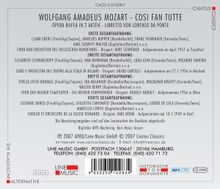 Wolfgang Amadeus Mozart (1756-1791): Cosi Fan Tutte (4 Gesamtaufnahmen im MP3-Format), 2 MP3-CDs