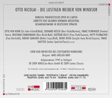 Otto Nicolai (1810-1849): Die lustigen Weiber von Windsor, 2 CDs